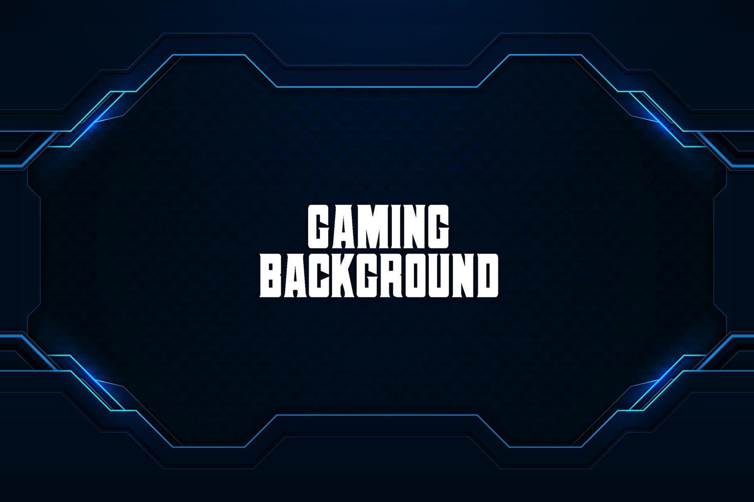 Gaming background blue with element vector