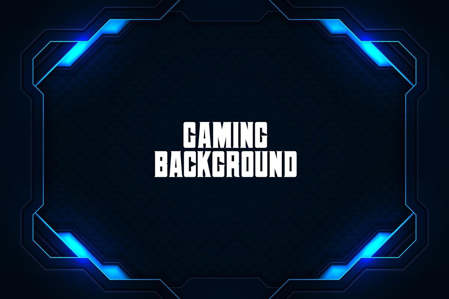 Gaming background blue with element vector