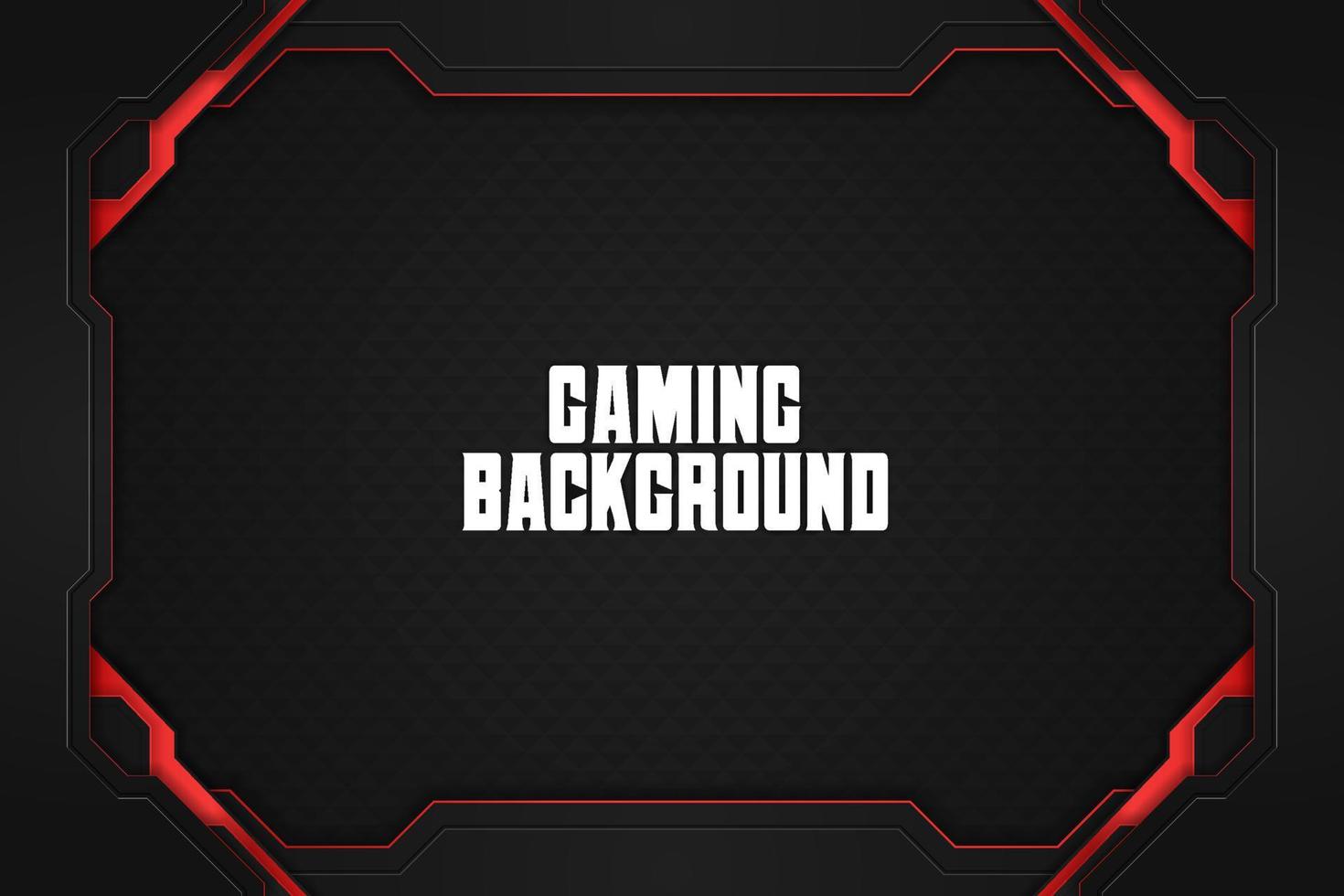 Gaming background black and red with element vector