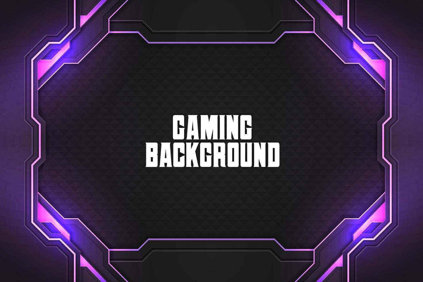 Gaming background black and purple with element vector