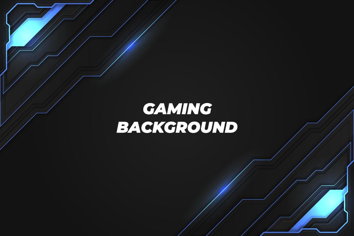 gaming background black and blue with element vector