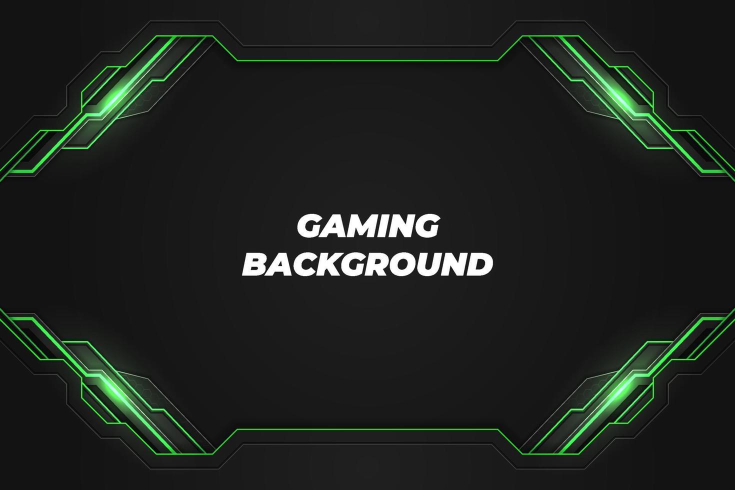gaming background black and green with element vector