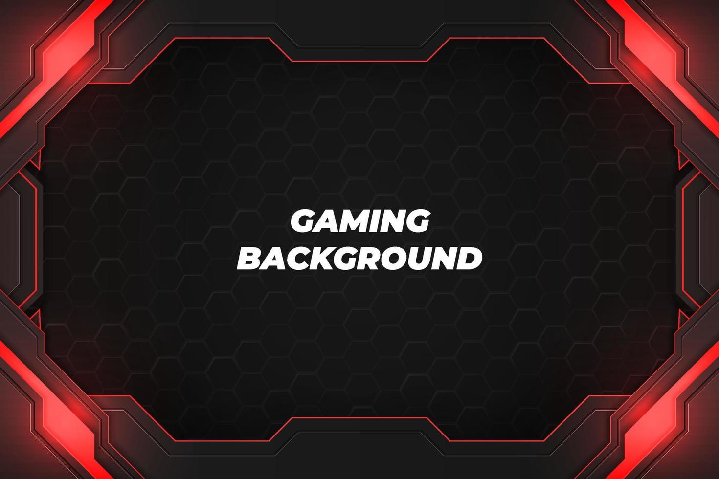 gaming background black and red with element vector