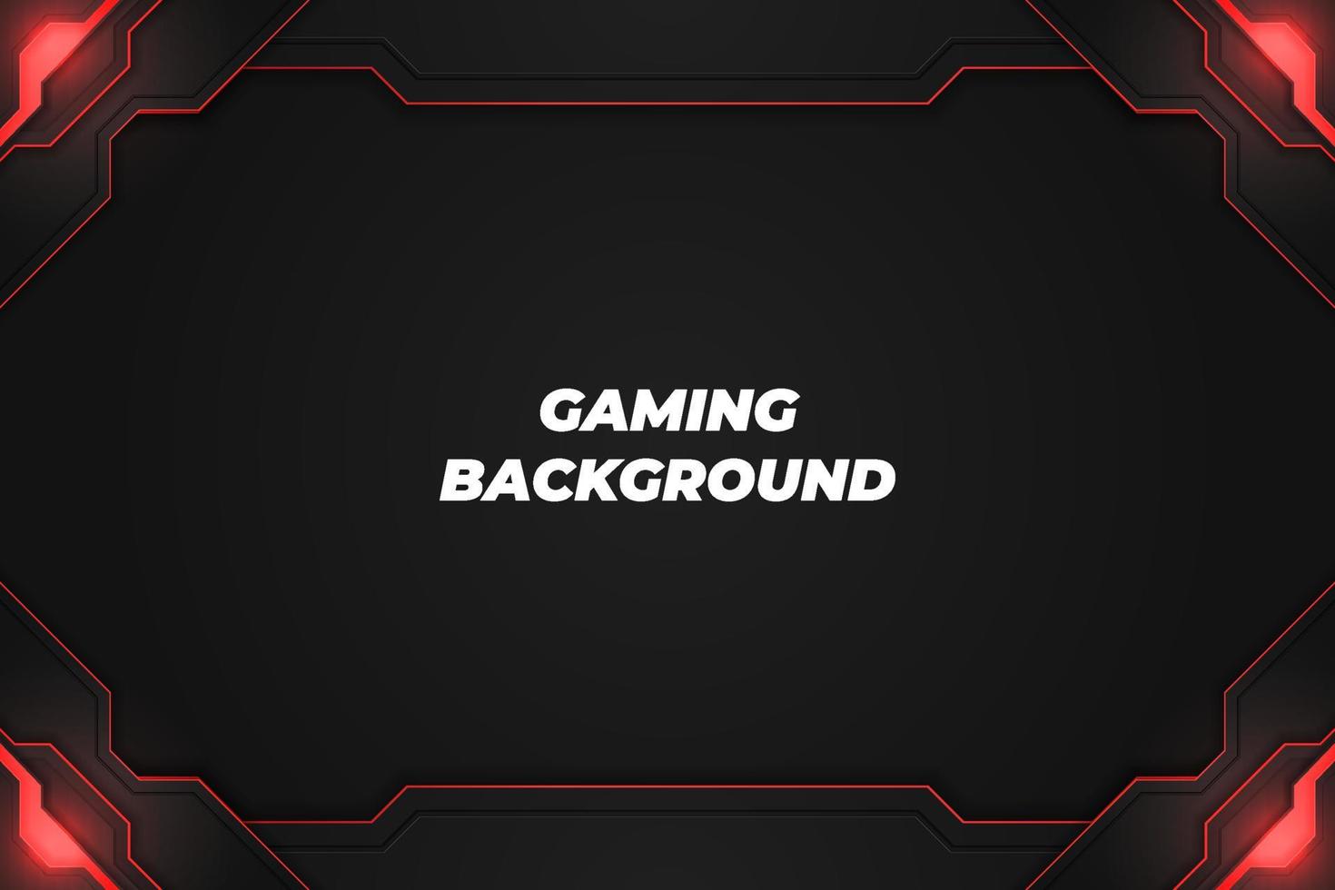 Gaming background black and red with element vector
