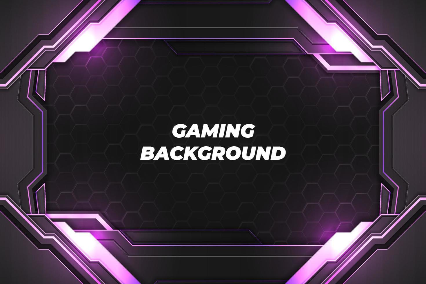 gaming background black and purple with element vector