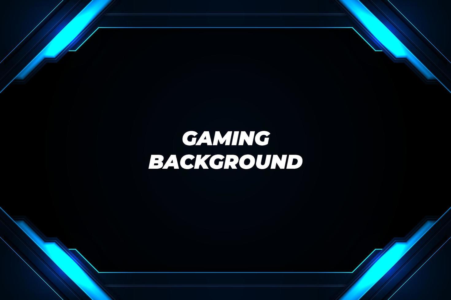 Gaming background black and blue with element vector