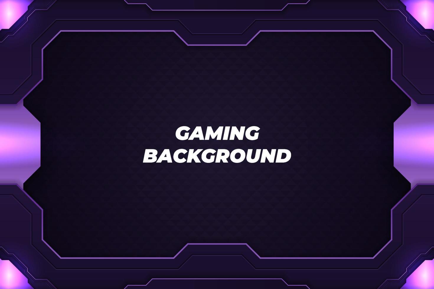 Gaming background black and purple with element vector