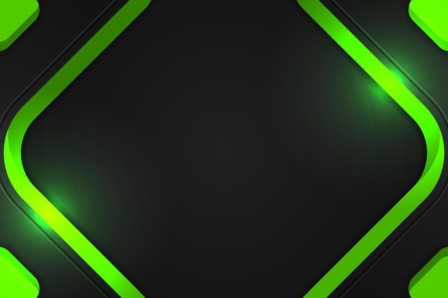 Modern background black and green with element vector