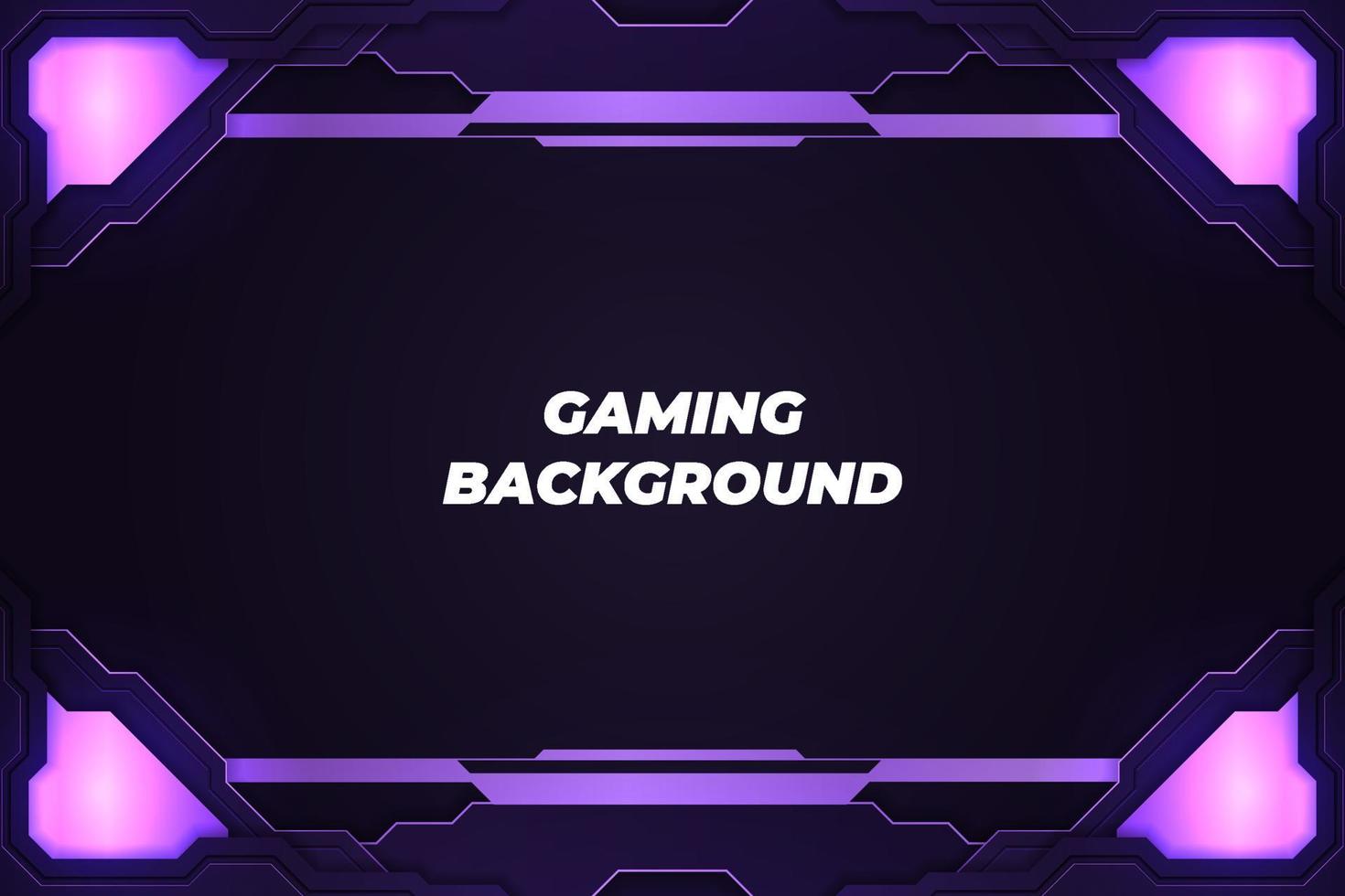 Gaming background black and purple with element vector