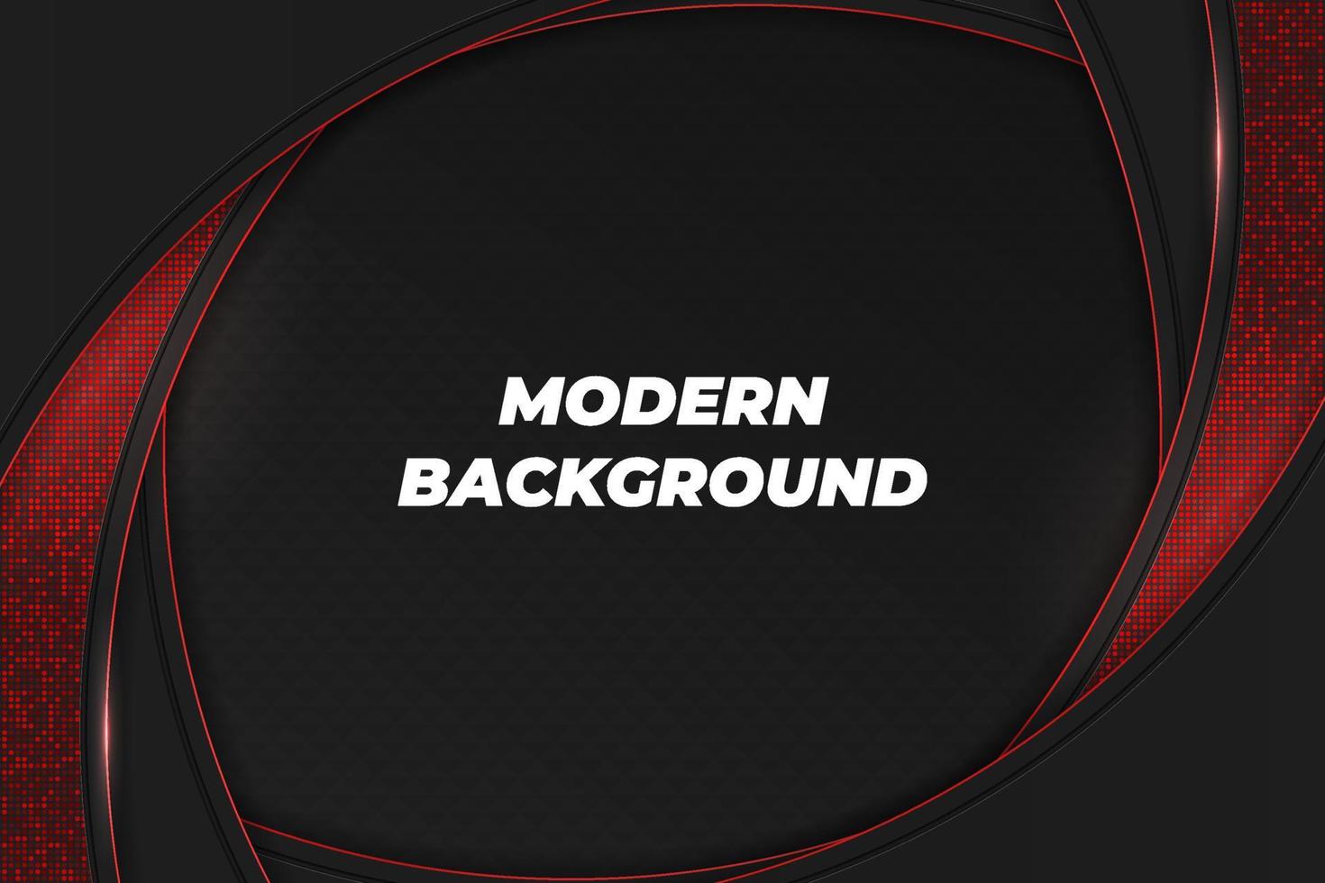 Modern background black and red with element vector