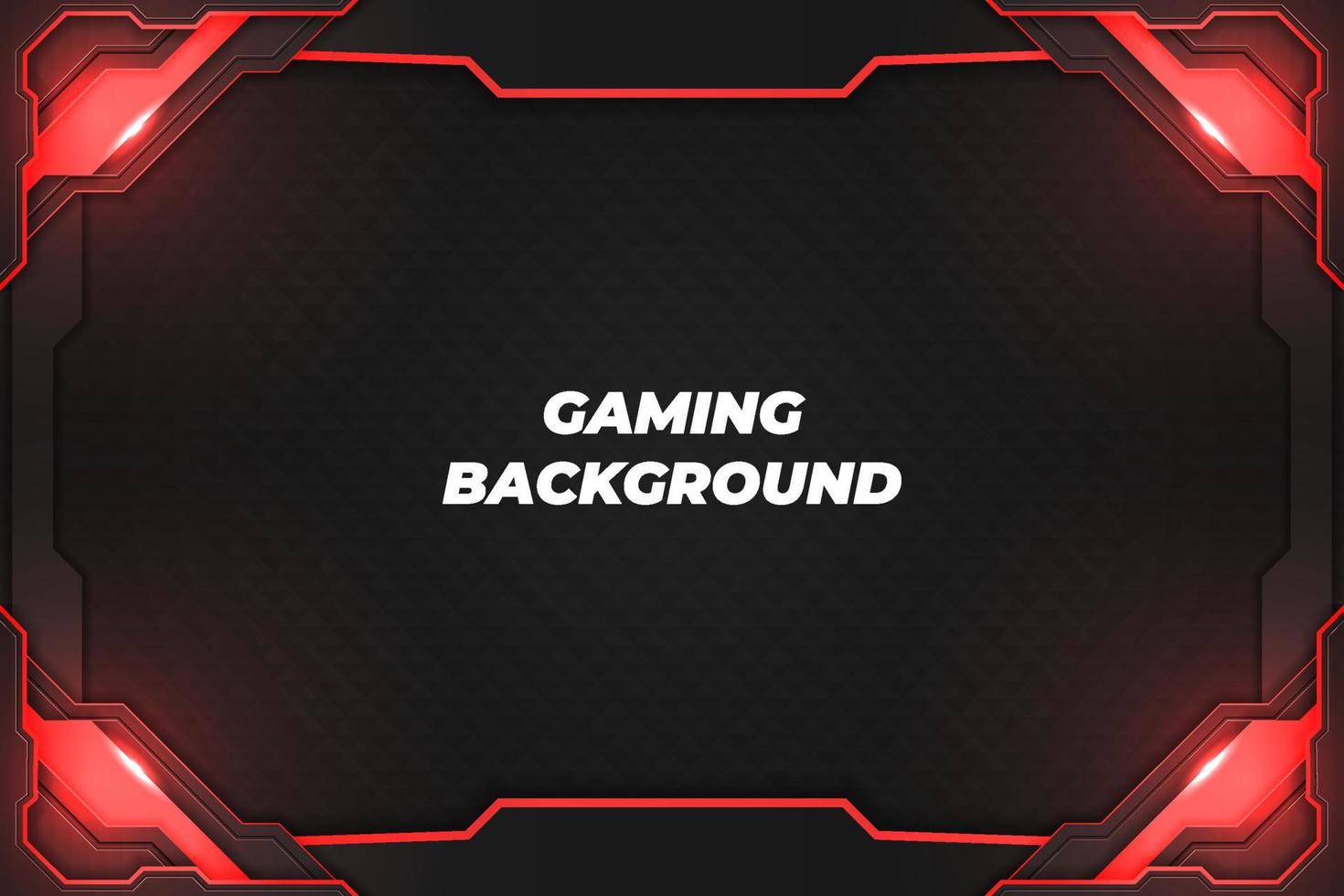 gaming background black and red with element vector