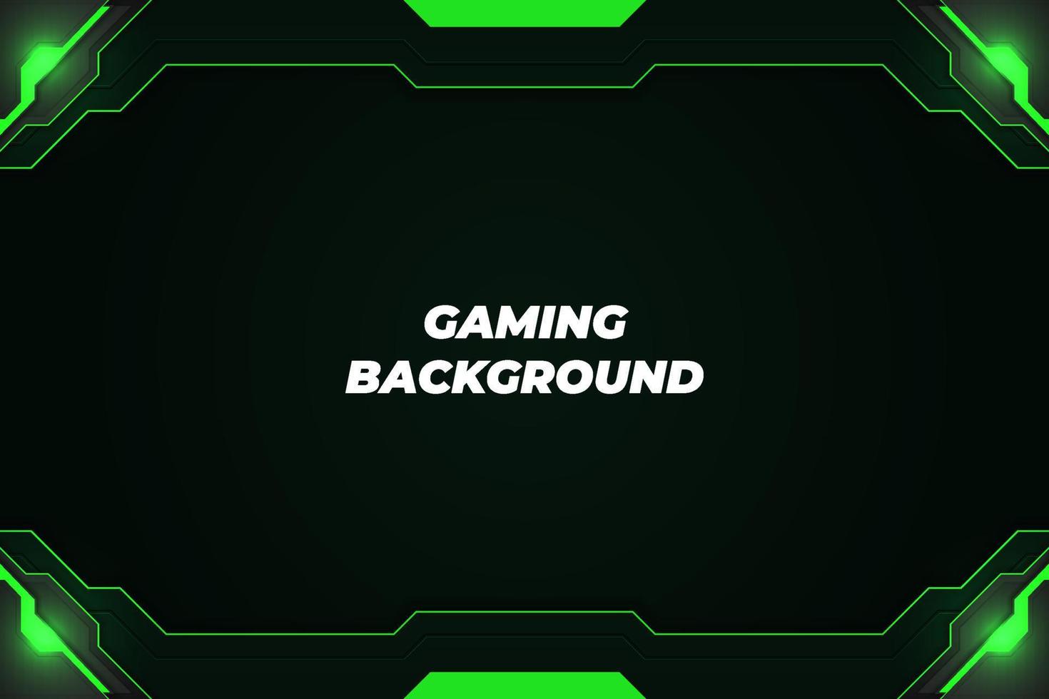 Gaming background black and green with element vector