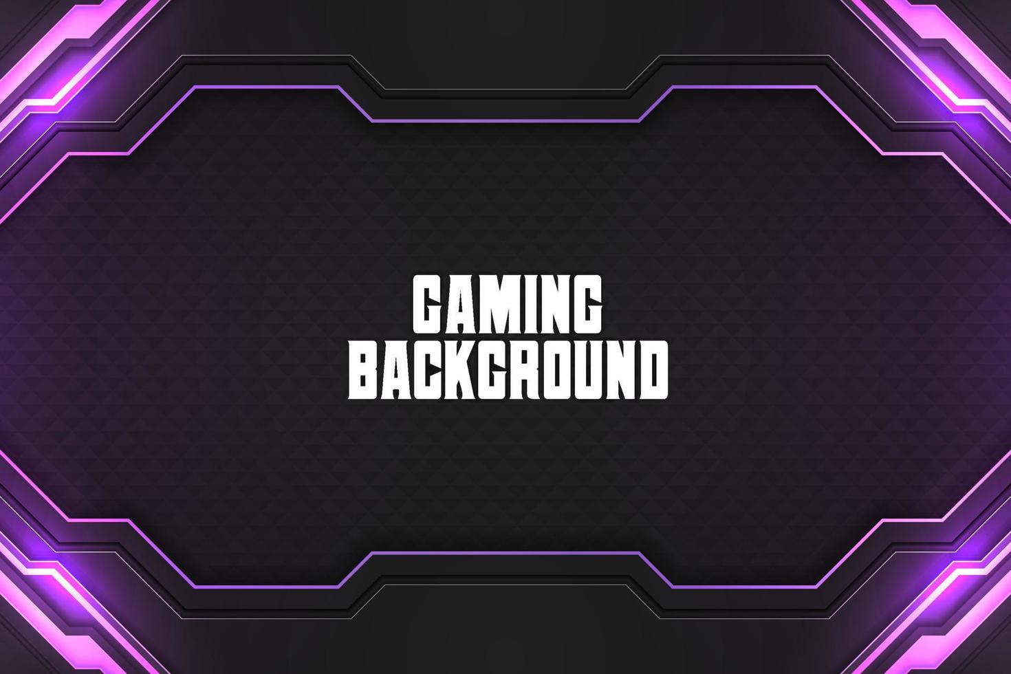 Gaming background black and purple with element vector