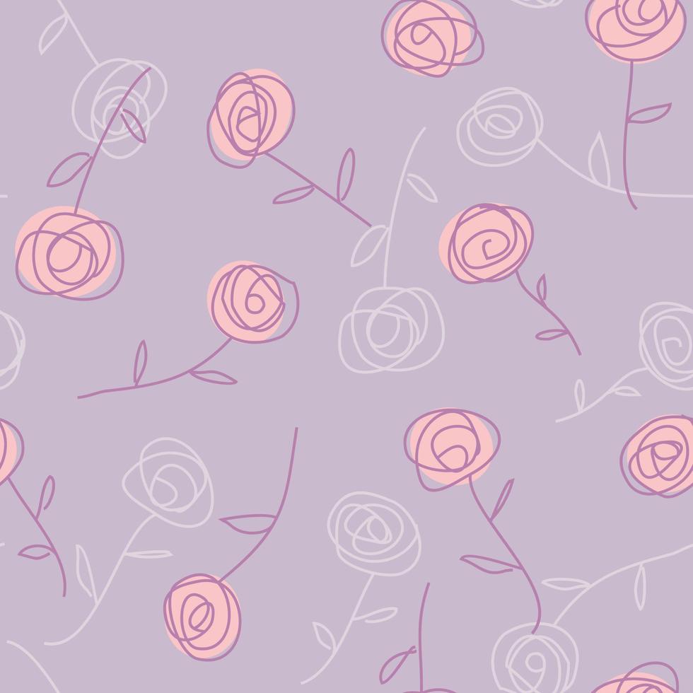 Beautiful rose seamless pattern design for decorating, wallpaper, wrapping paper, fabric, backdrop and etc. vector