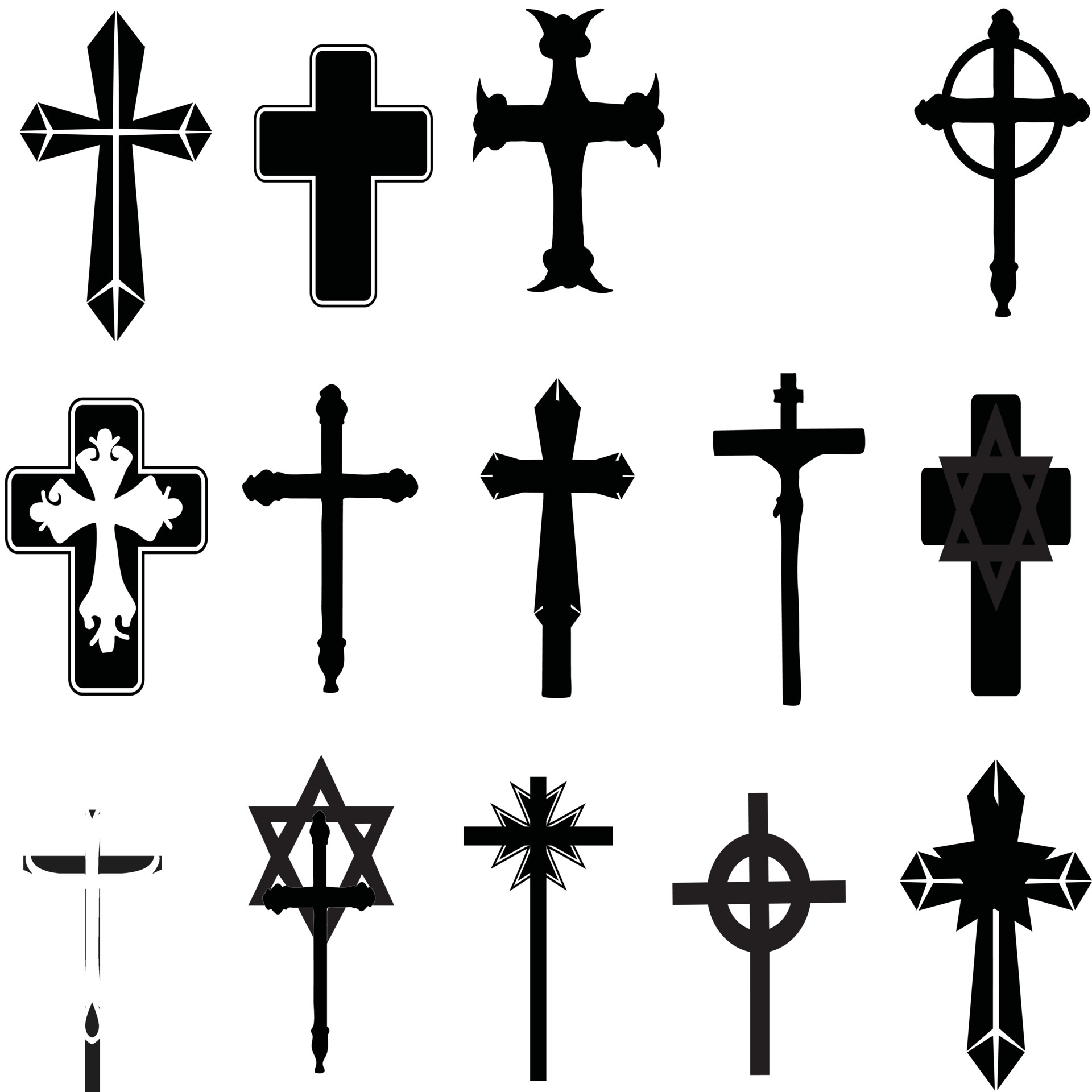 fancy cross silhouette