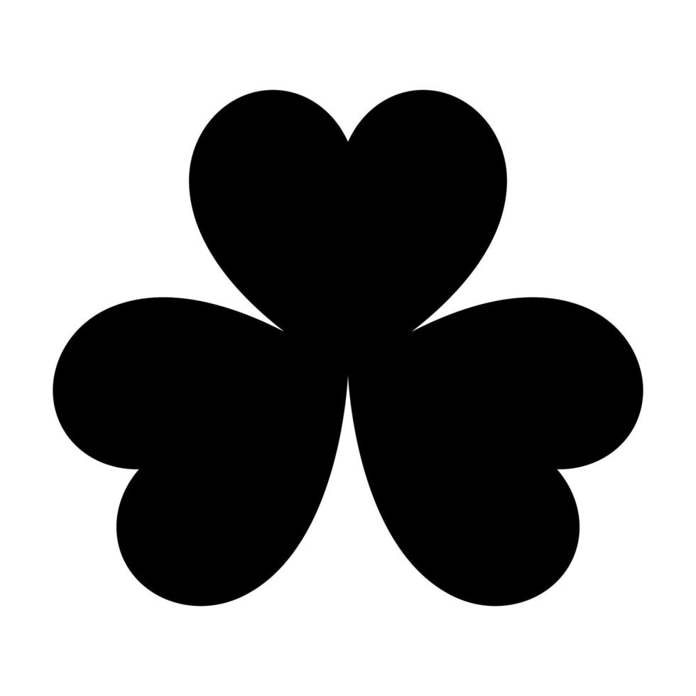 The clover black color black icon . vector