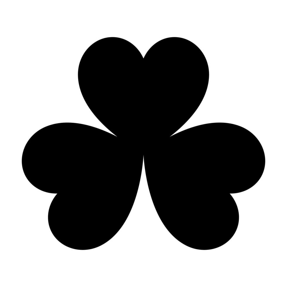 The clover black color black icon . vector