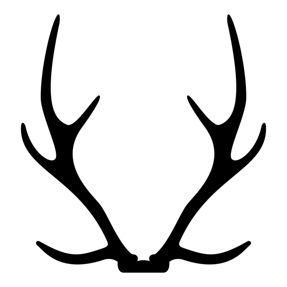 Silhouette antler horn concept trophy black color vector