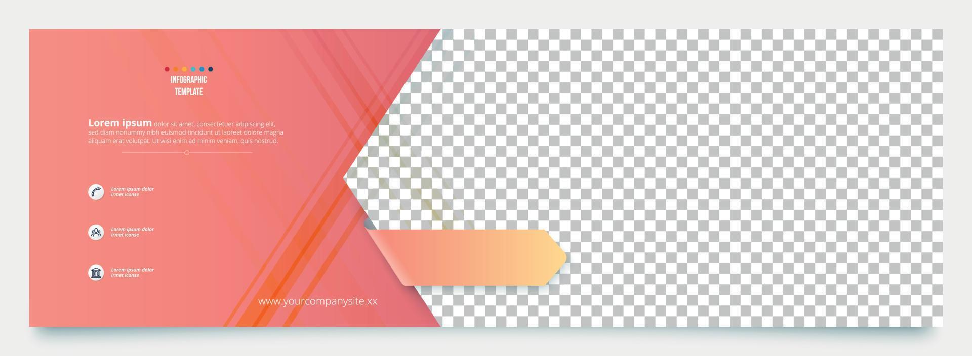 Business abstract banner design template. vector