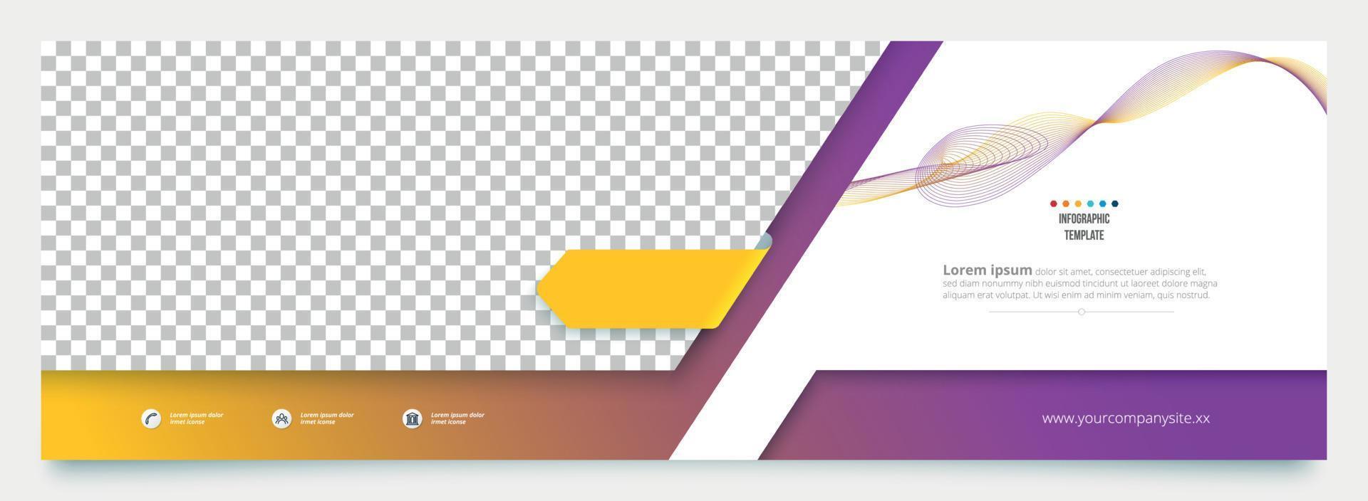 Business abstract banner design template. vector