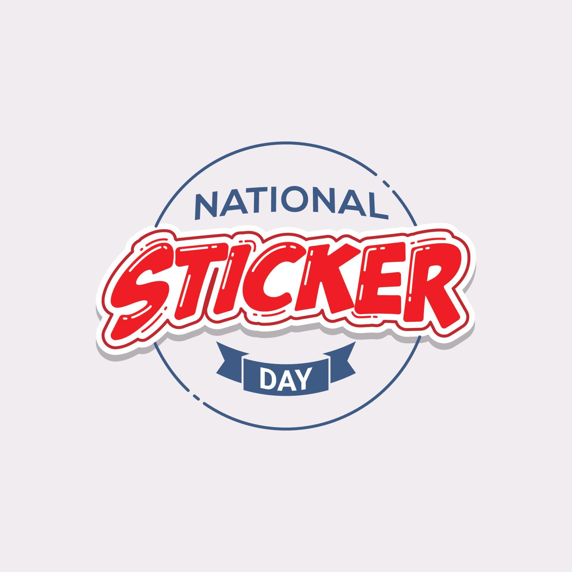 National sticker day banner celebration 5217569 Vector Art at Vecteezy