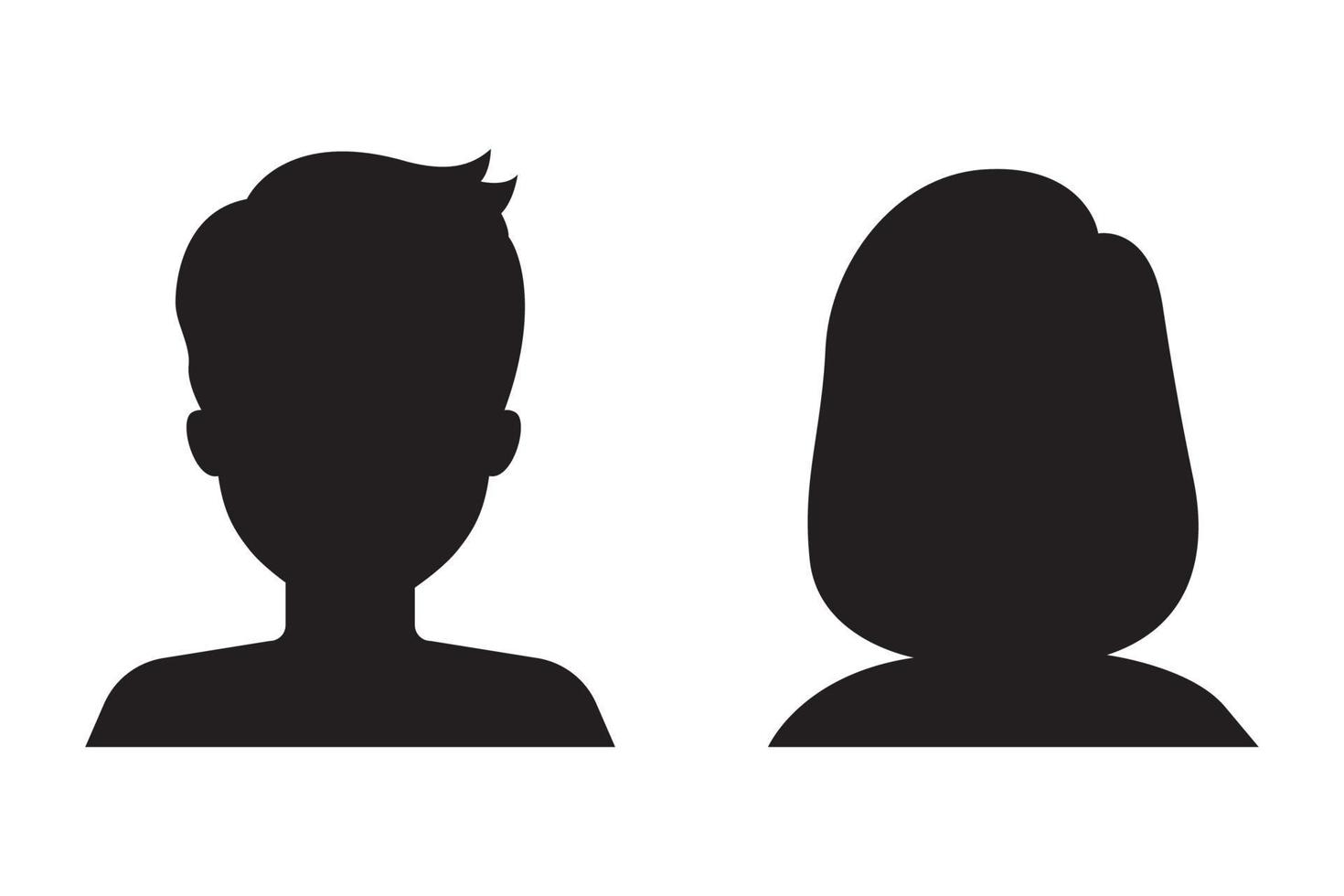 Male and female silhouette vector illustration