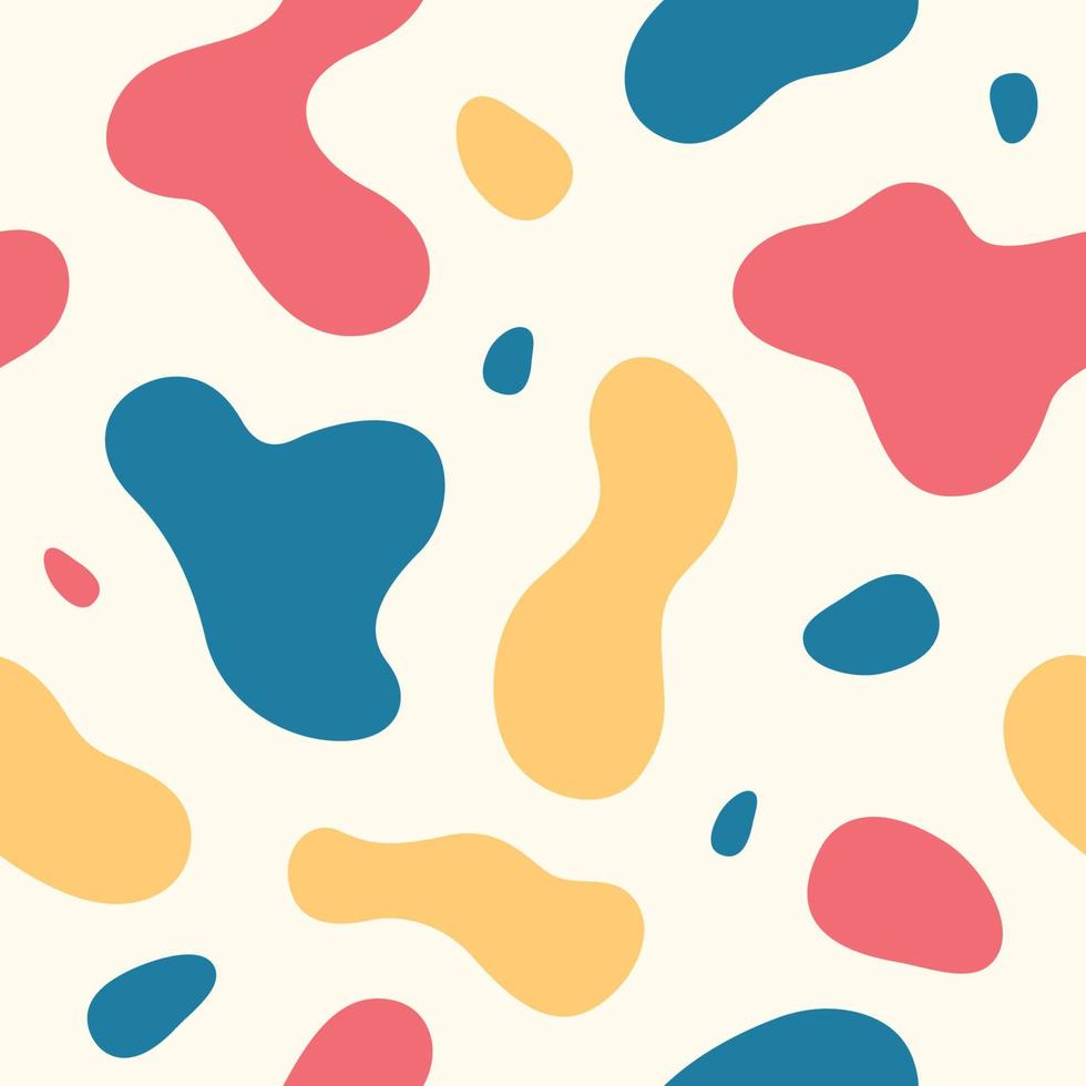 Abstract liquid shape seamless pattern vector illustration