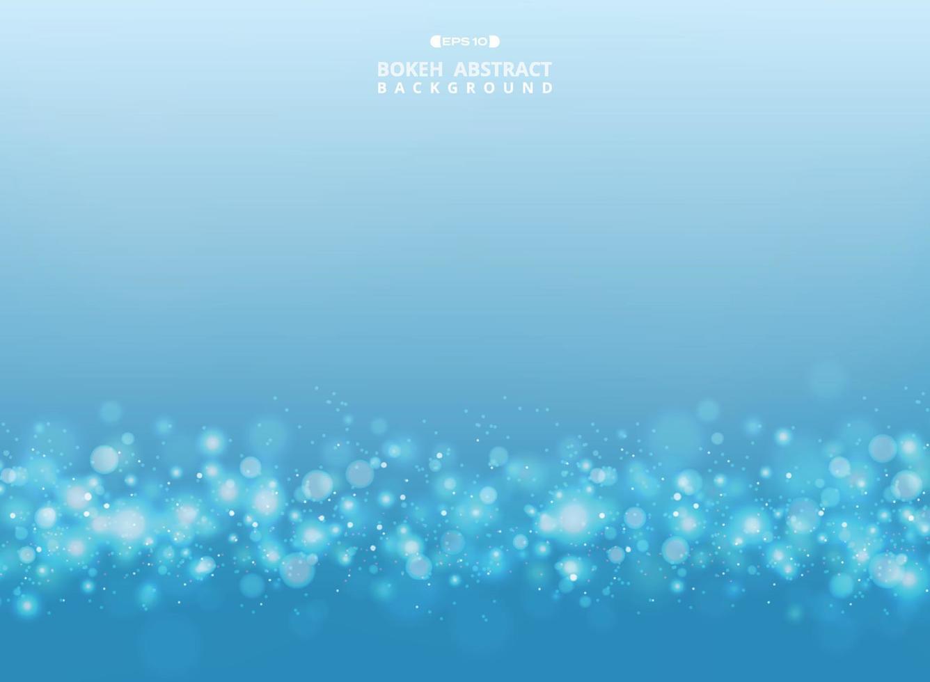 Abstract gradient blue and white design with pattern dots bokeh background. illustration vector eps10