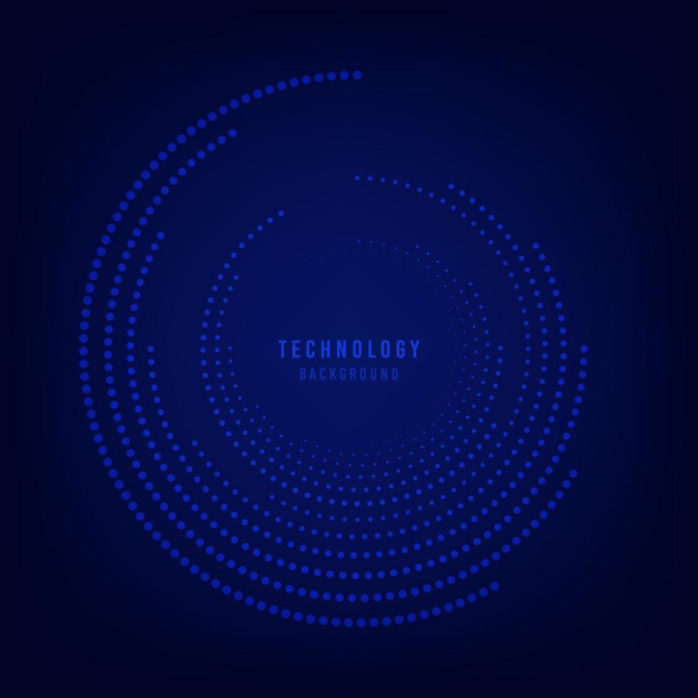 Abstract blue digital design artwork of line pattern tech interface. Circle lines artwork background. Illustration vector