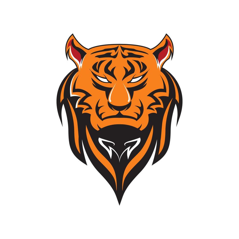 Illustration vector graphic of head of tiger. Fit for esport, gaming etc. Vector illustration