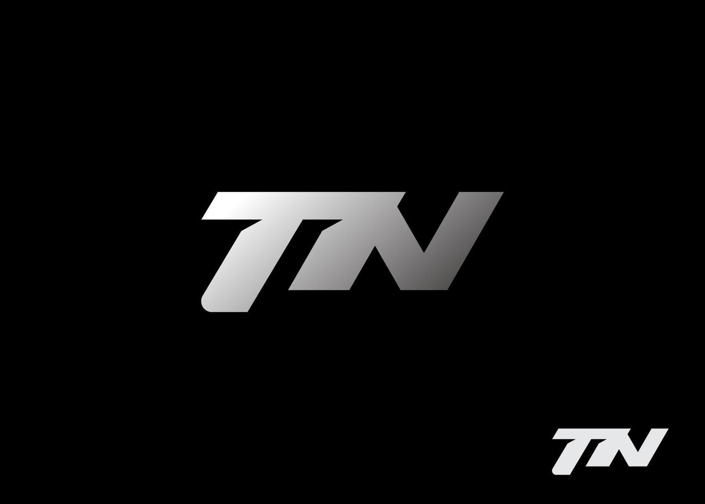 Initial letters TN monogram logo template. Vector illustration
