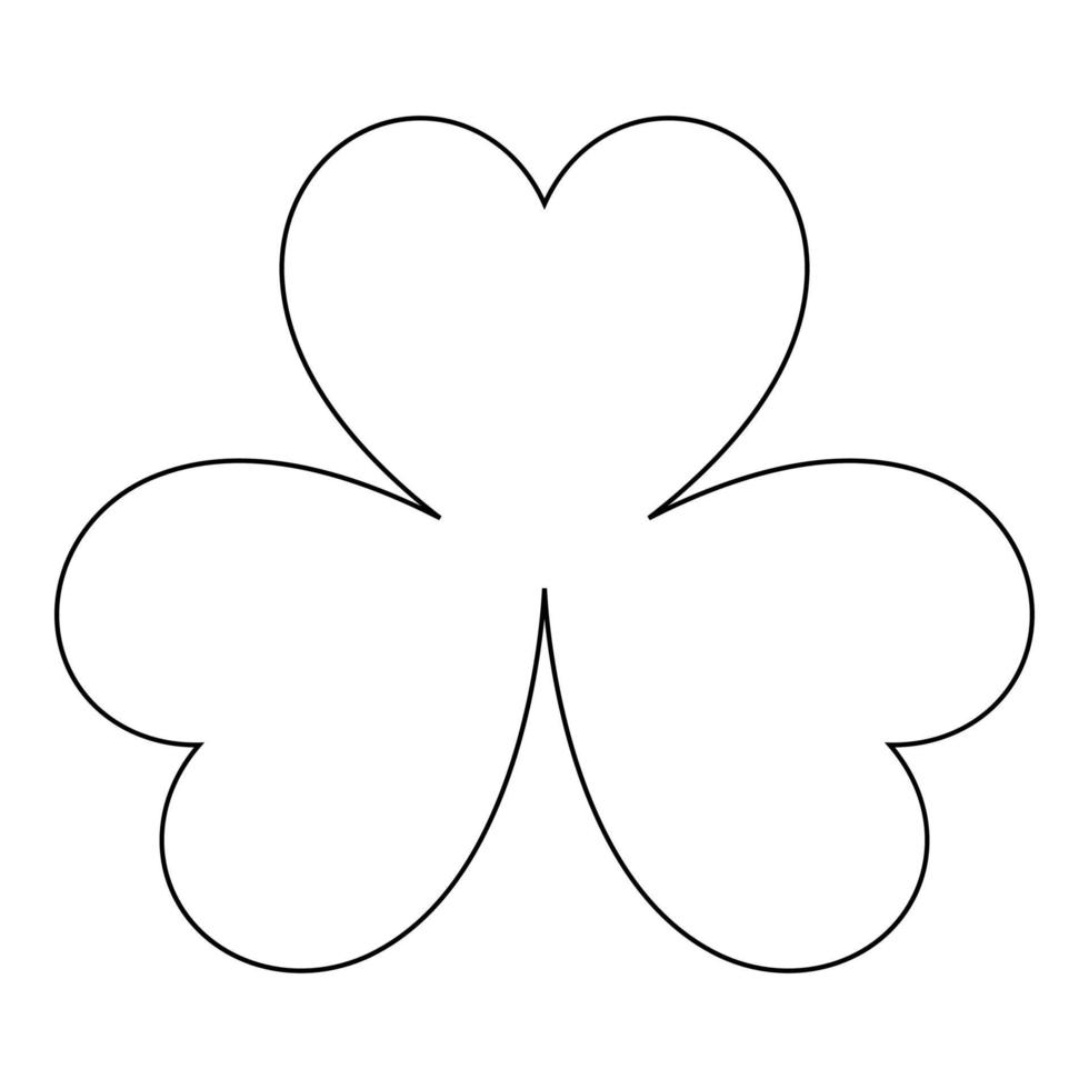 Clover the black color icon vector