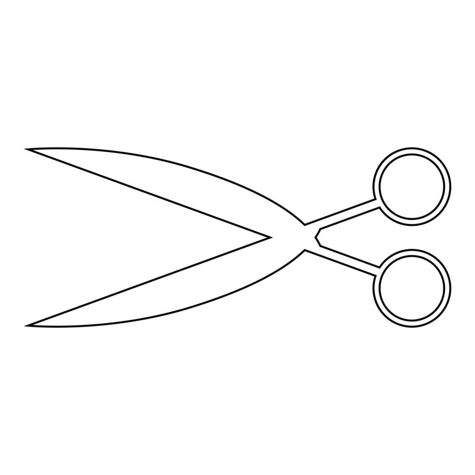 Scissors the black color icon vector