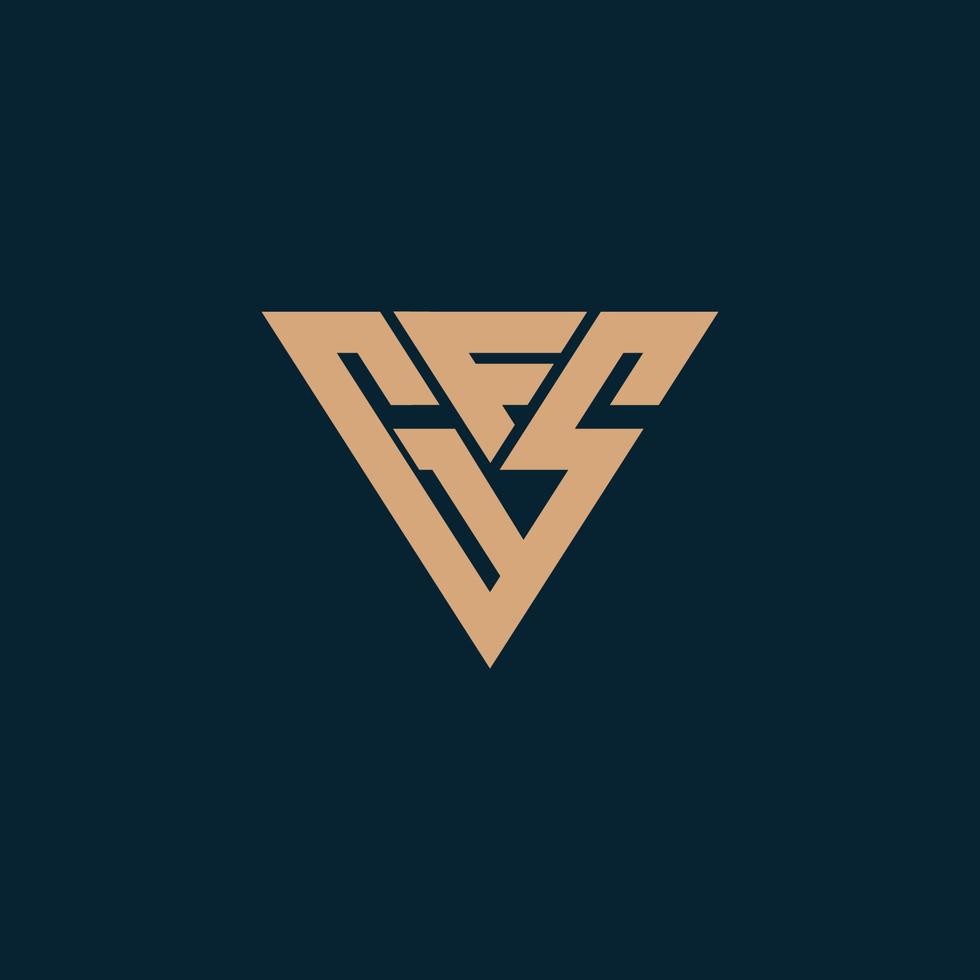 GFS initial letters monogram vector logo template
