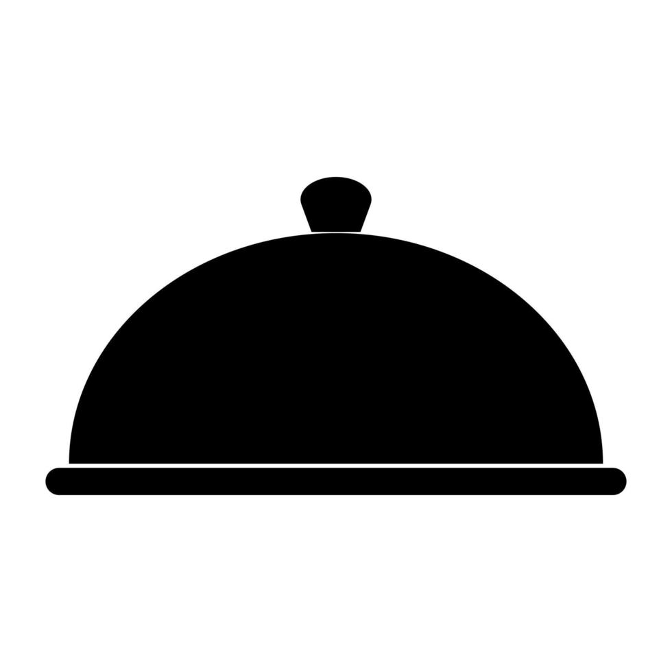 Dish the black color black icon . vector