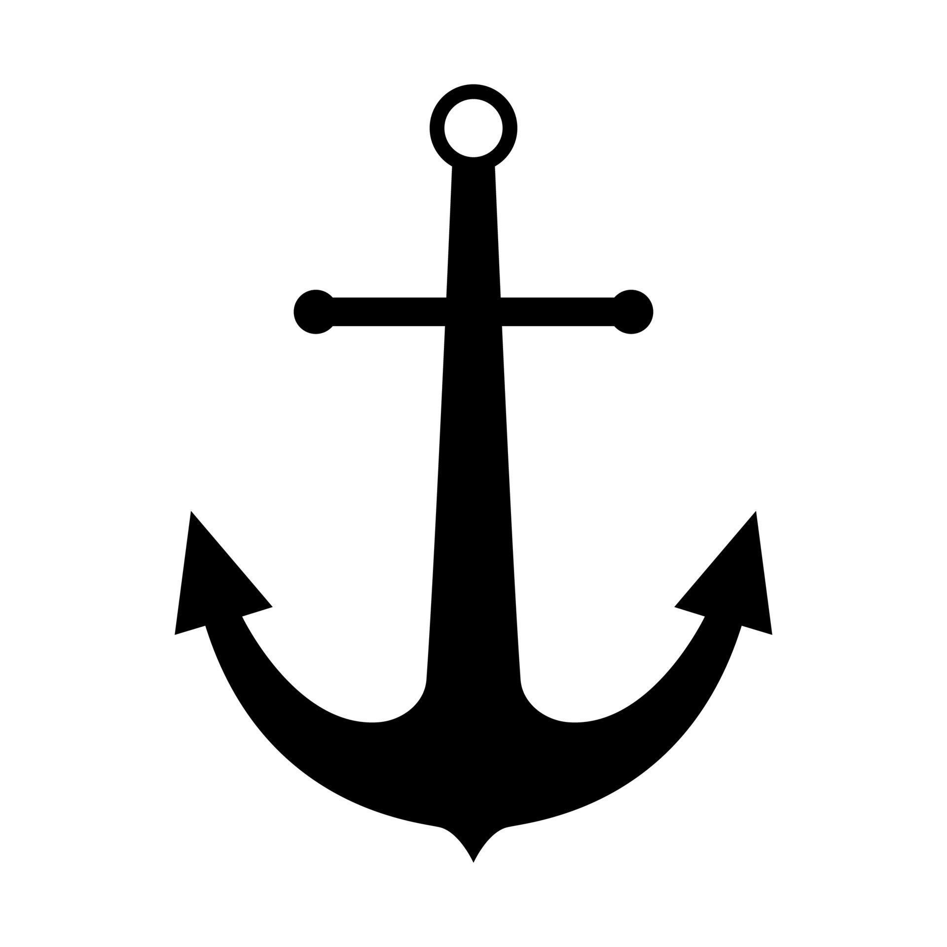 Marine anchor the black color black icon . 5217936 Vector Art at Vecteezy