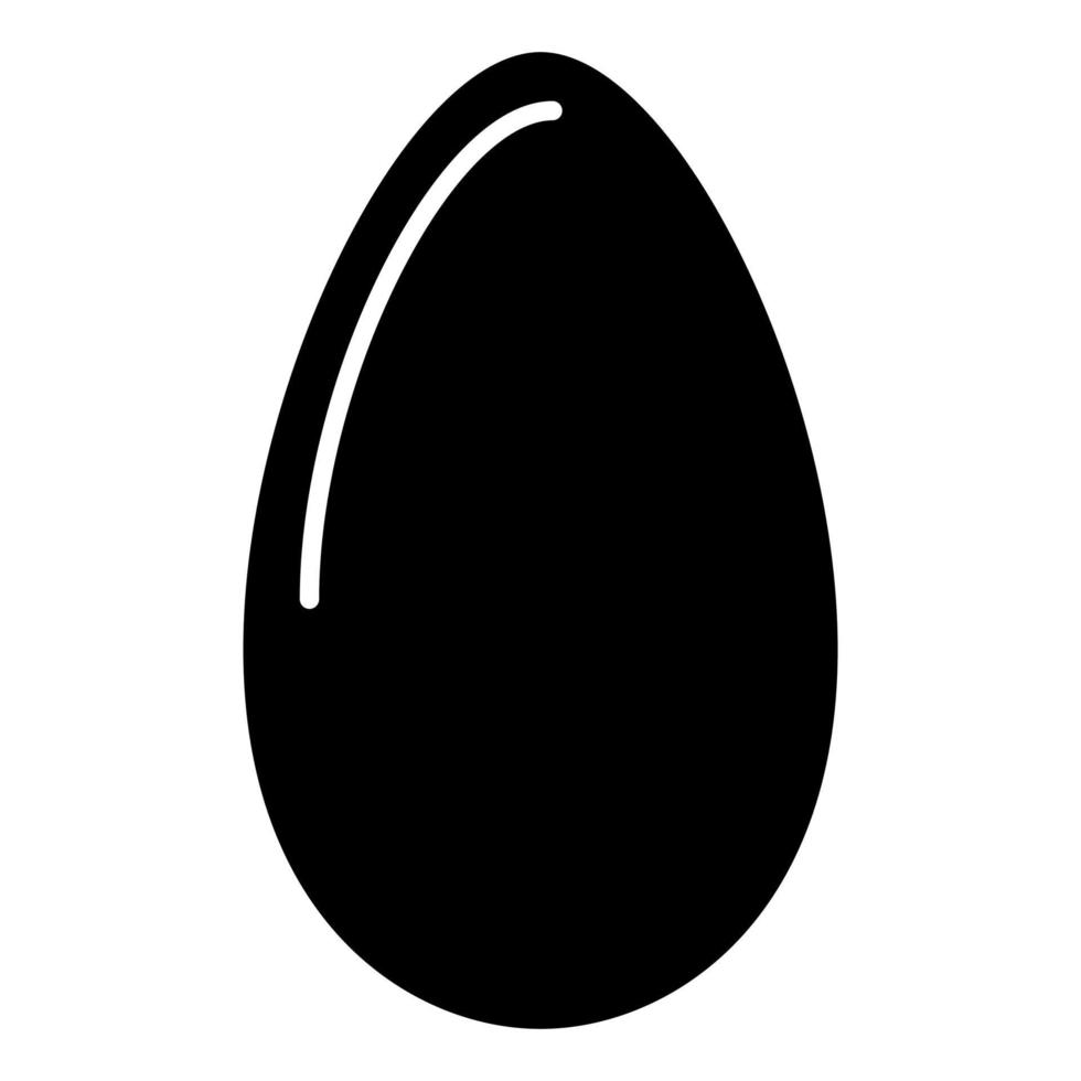 The egg black color black icon . vector