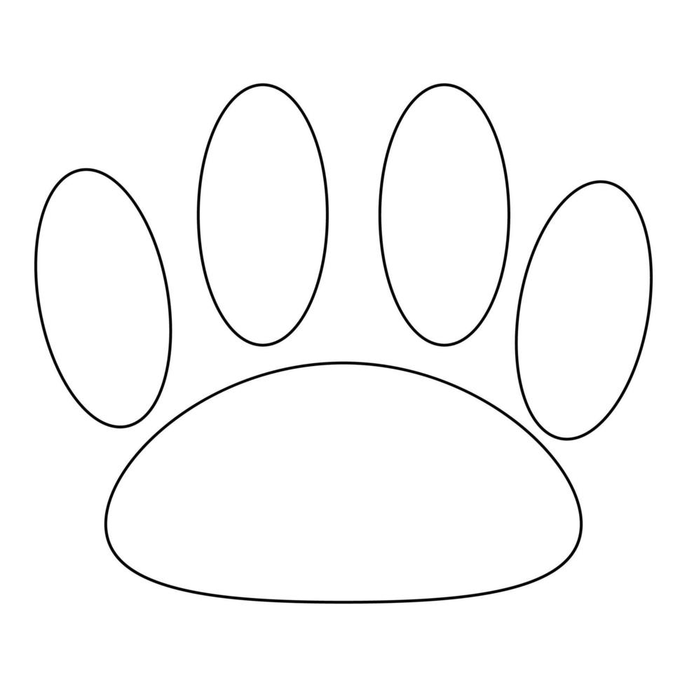 Animal footprint the black color icon vector