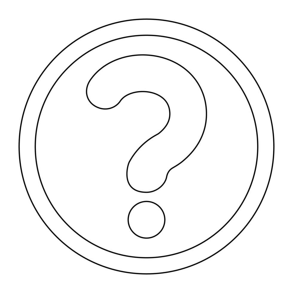 Question mark in a circle the black color icon 5217965 Vector Art at