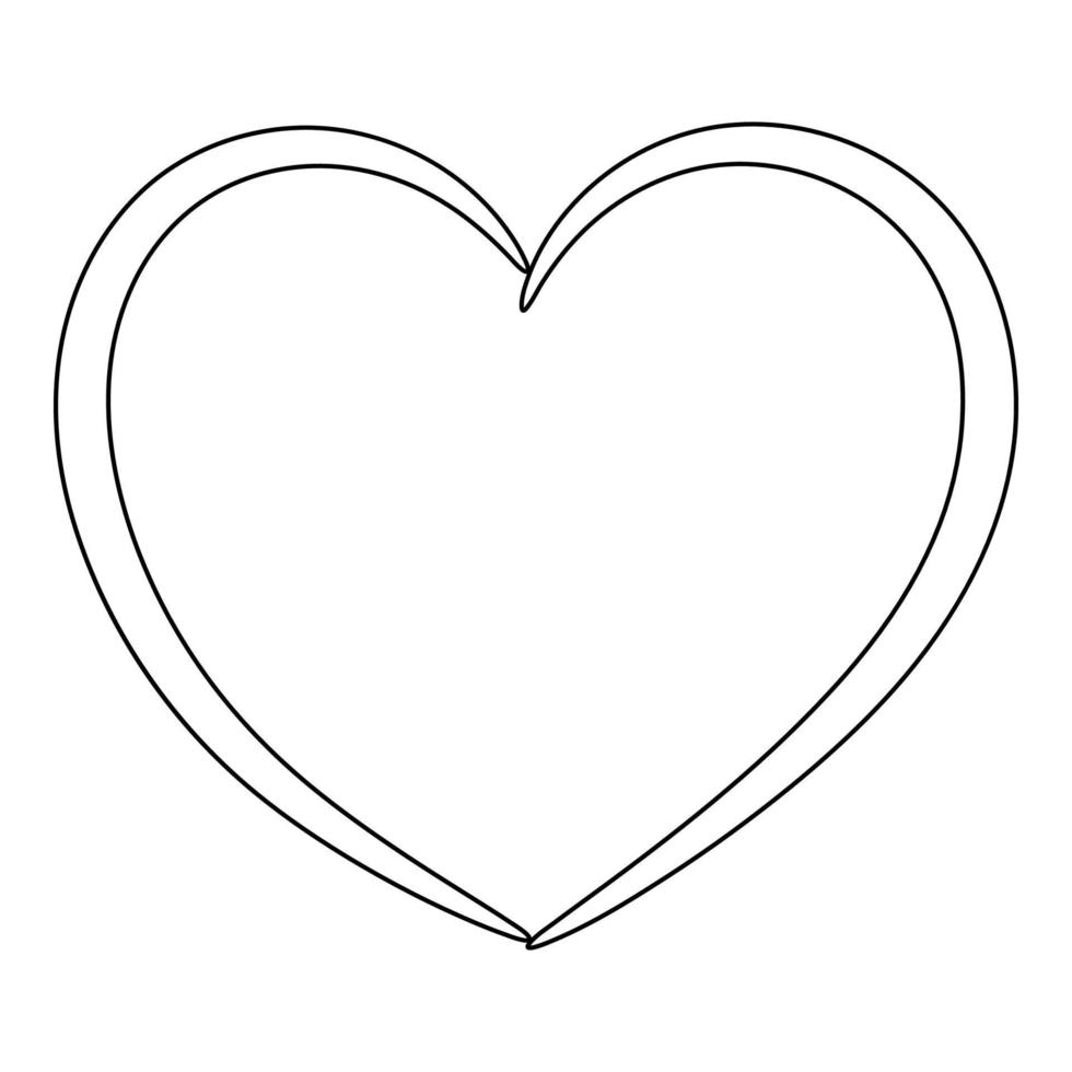 Heart the black color icon vector