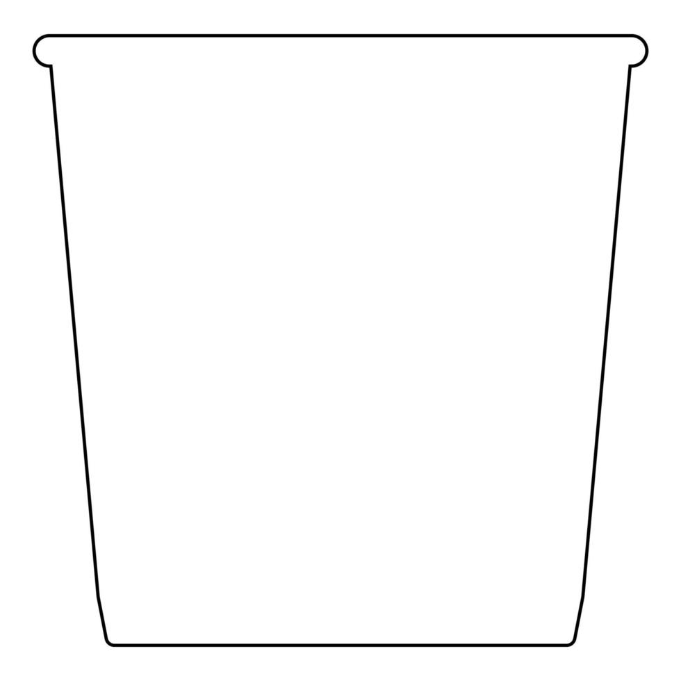 Trash bucket the black color icon vector