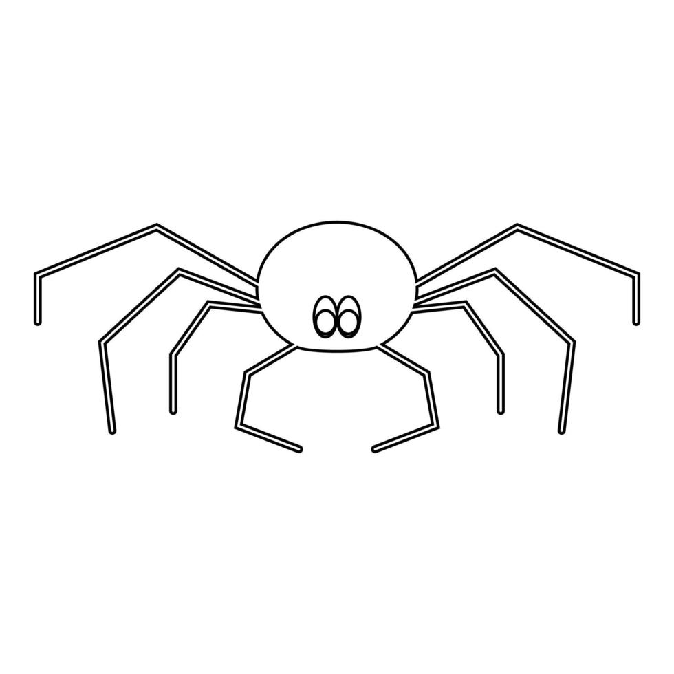 Spider the black color icon vector
