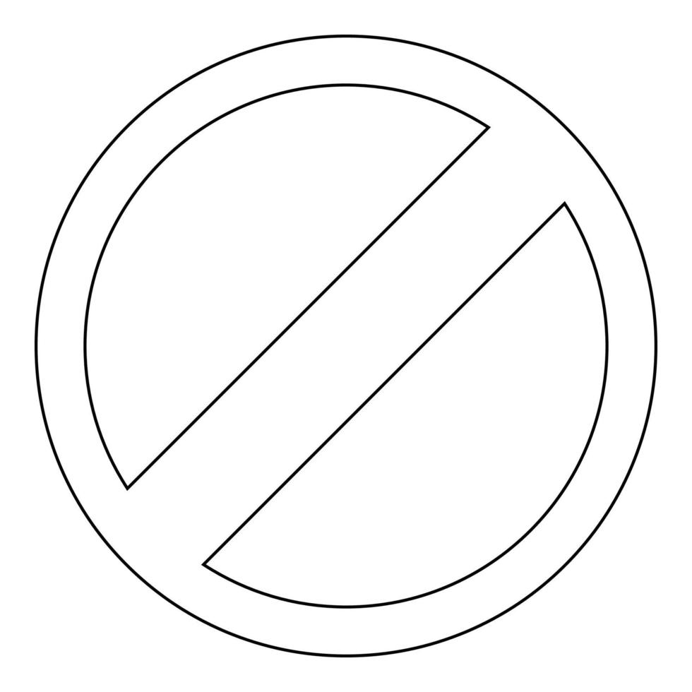 Sign entry prohibited the black color icon vector