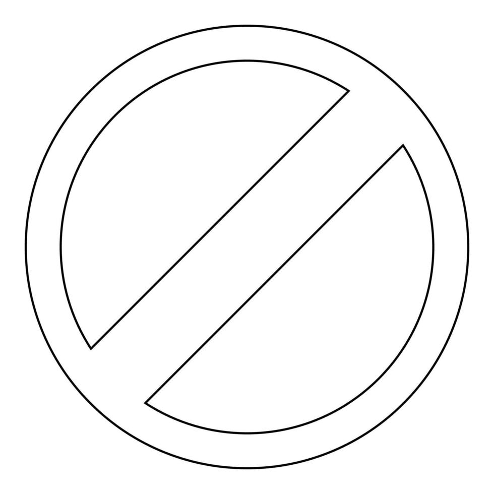 Sign entry prohibited the black color icon vector