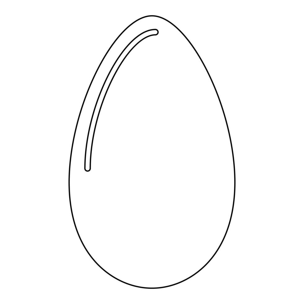 Egg the black color icon vector