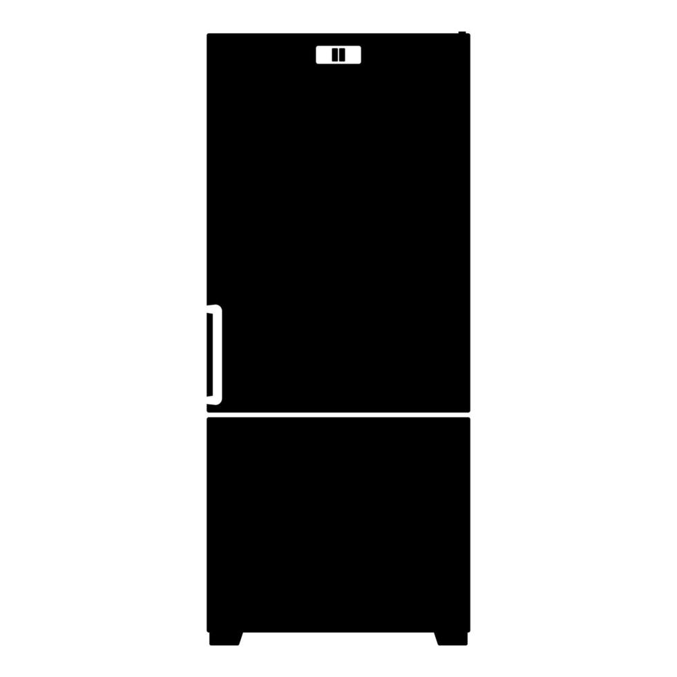 refrigerator icon black color vector illustration image flat style