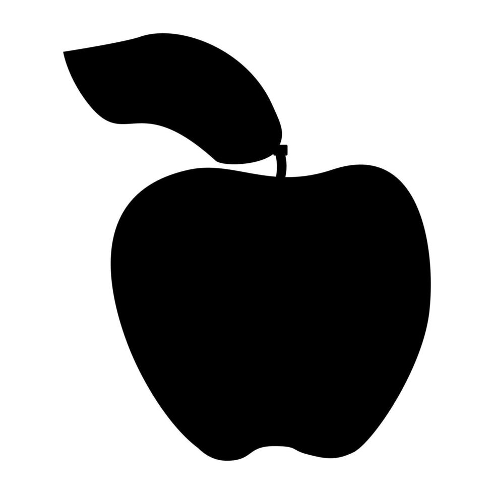 The apple black color black icon . vector