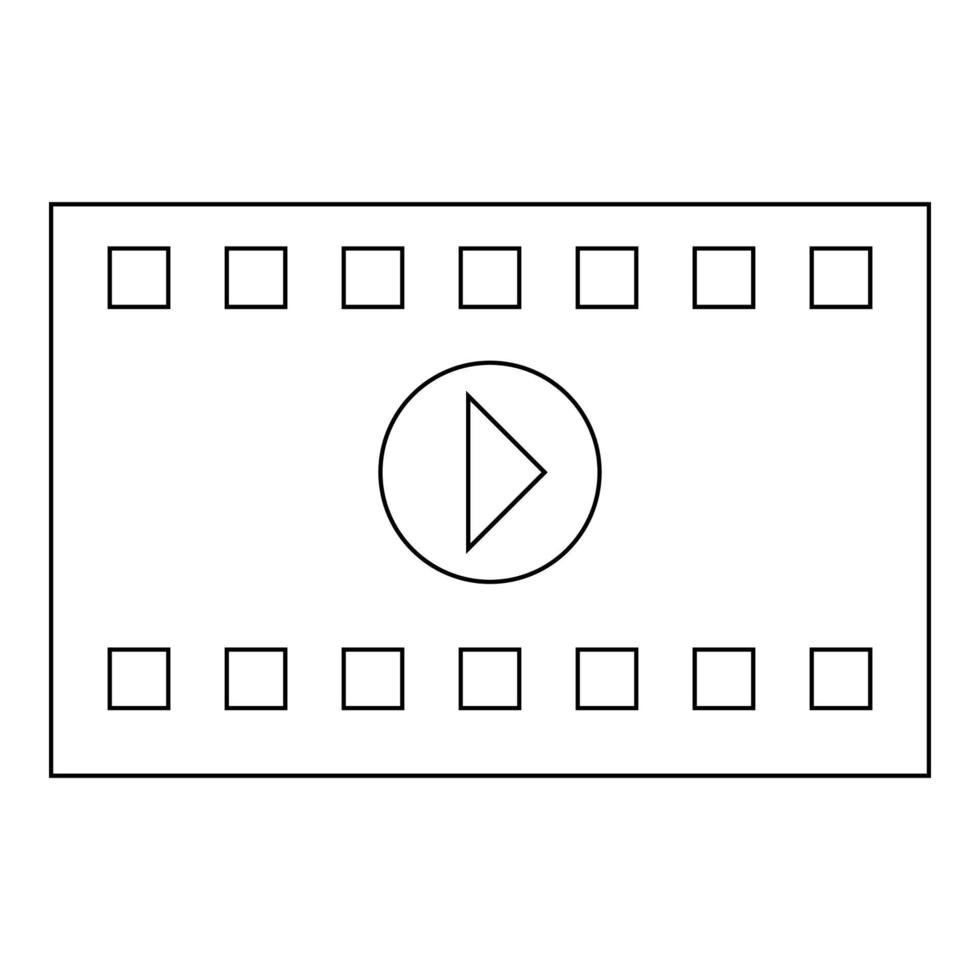un cuadro de una película el icono de color negro vector