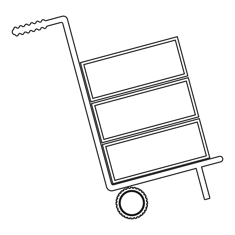 Cart delivery or shipment icon the black color icon vector