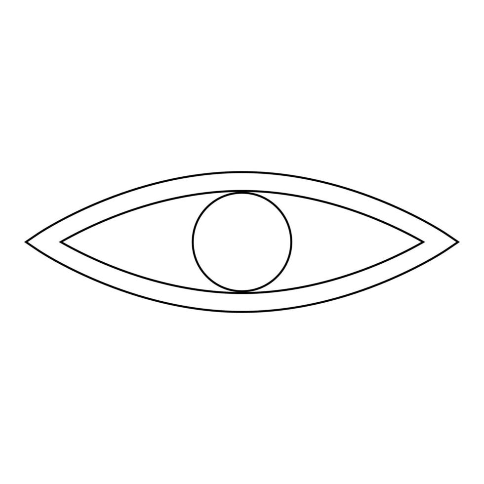 Eye the black color icon vector